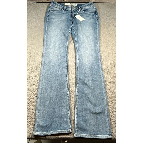 BKE Stella Jeans Women 30XXL 30x38 Medium Wash Bootcut Slim Fit Low Rise Stretch - Picture 1 of 11